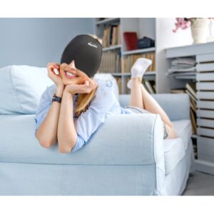Bonnet anti-migraine, poche de gel froid